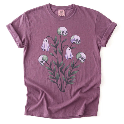 Skull & Ghost Bellflowers Vintage Washed T-Shirt