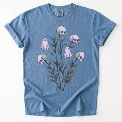 Skull & Ghost Bellflowers Vintage Washed T-Shirt