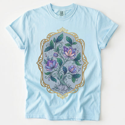 Sleeping Cat Folk Garden Vintage Washed T-Shirt