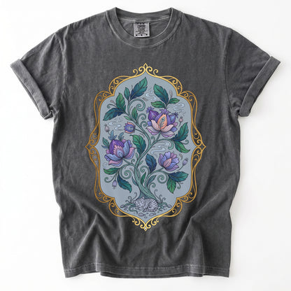 Sleeping Cat Folk Garden Vintage Washed T-Shirt