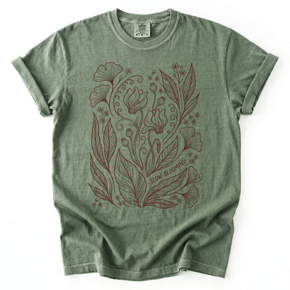 Slow Blooming Vintage Washed T-Shirt