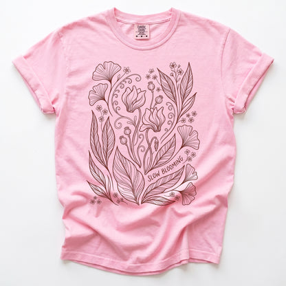 Slow Blooming Vintage Washed T-Shirt