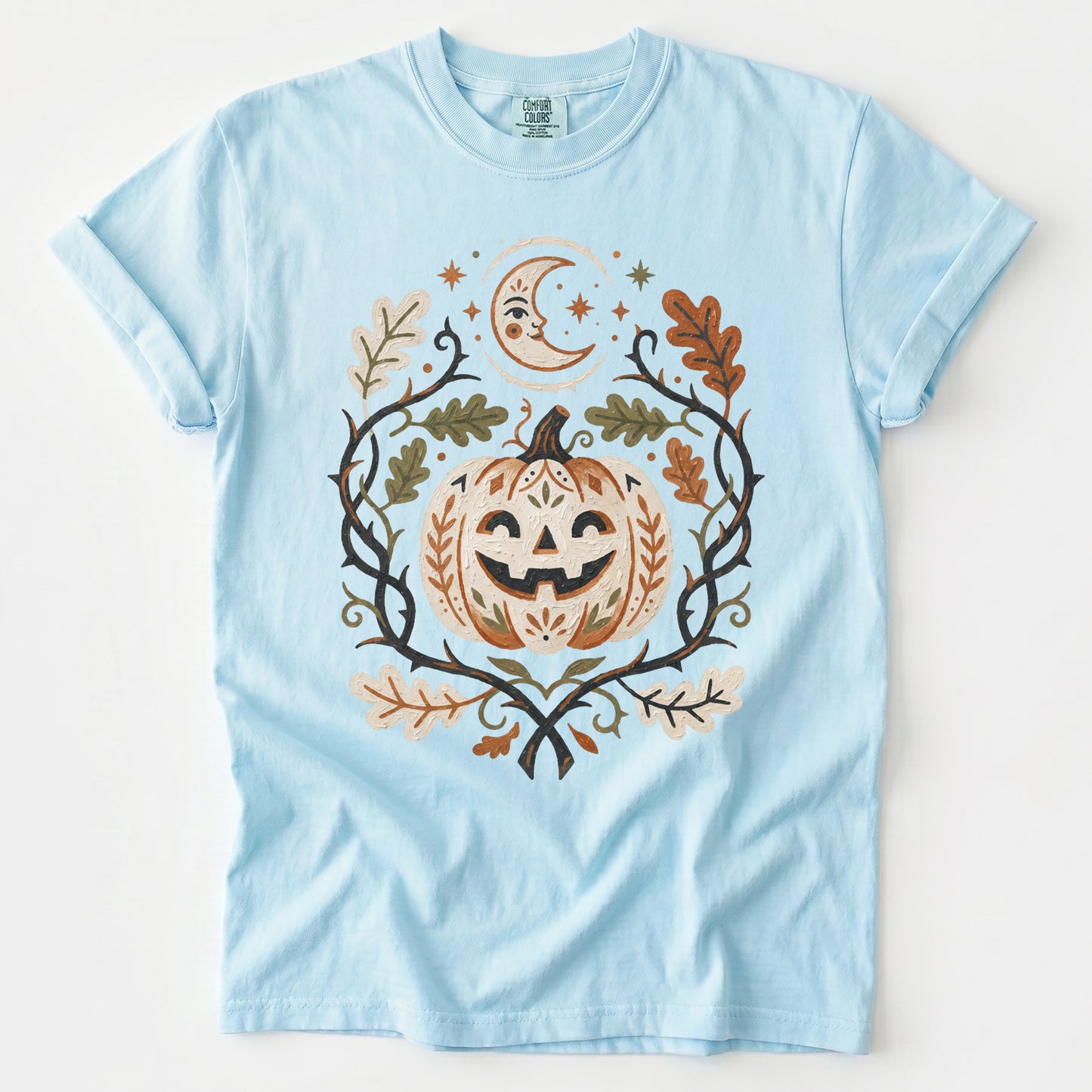 Smiling Pumpkin Vintage Washed T-Shirt