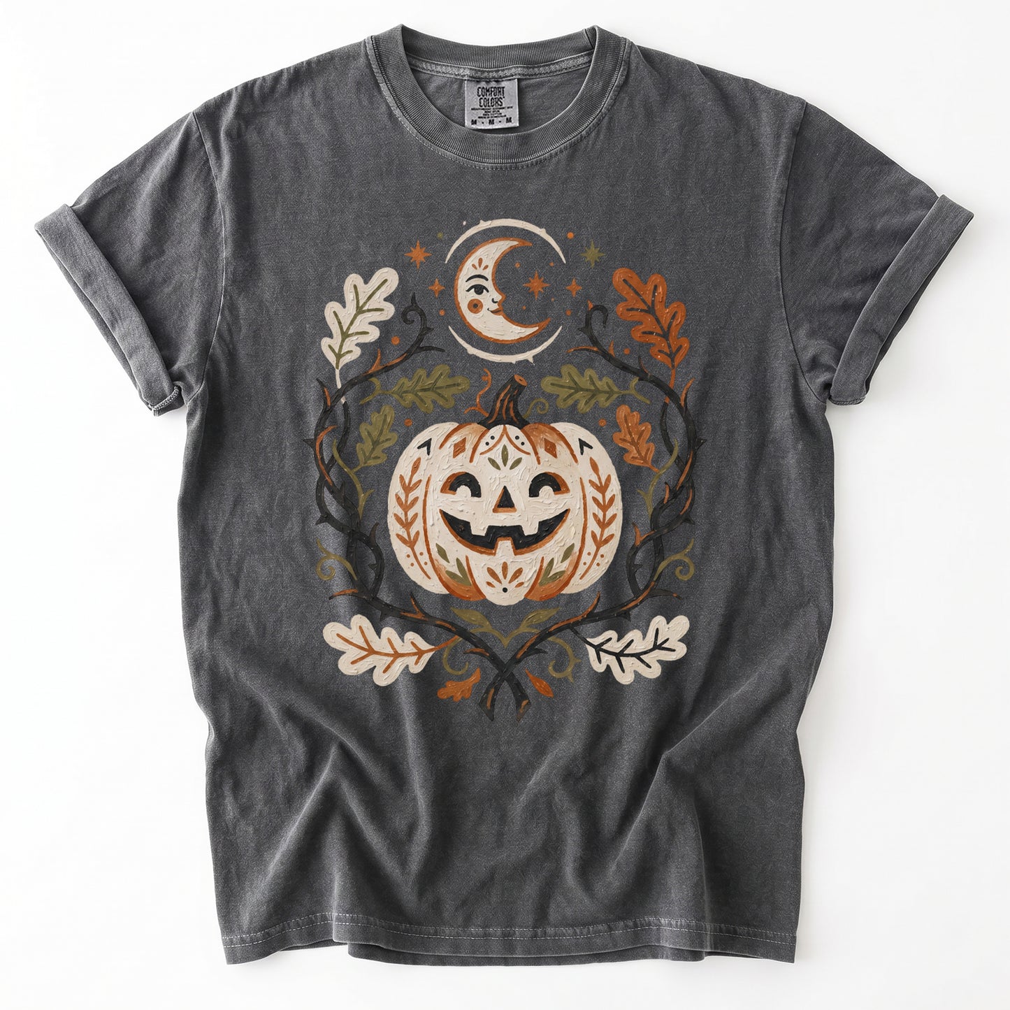 Smiling Pumpkin Vintage Washed T-Shirt