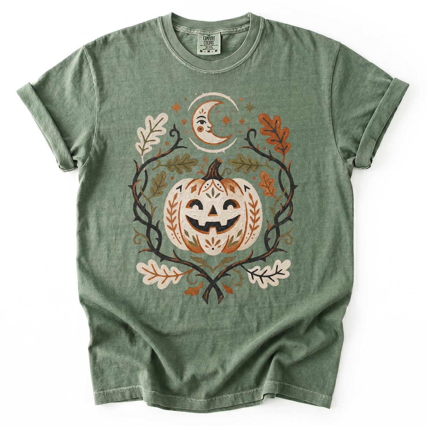Smiling Pumpkin Vintage Washed T-Shirt