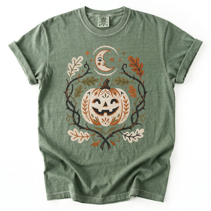 Smiling Pumpkin Vintage Washed T-Shirt