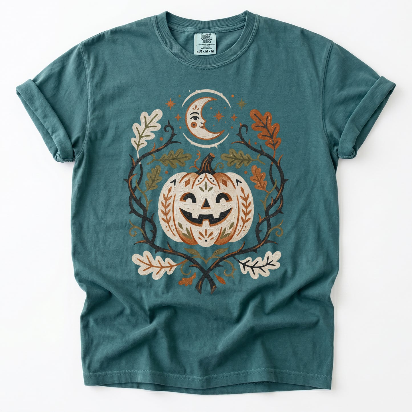 Smiling Pumpkin Vintage Washed T-Shirt