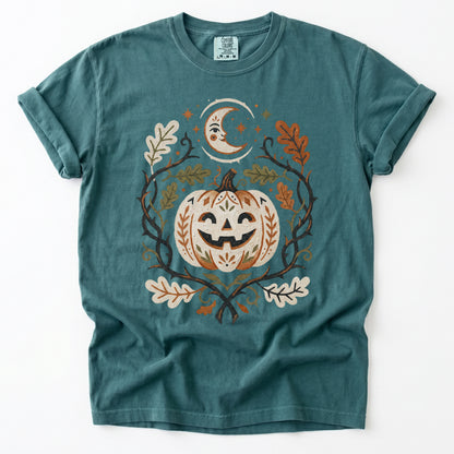 Smiling Pumpkin Vintage Washed T-Shirt