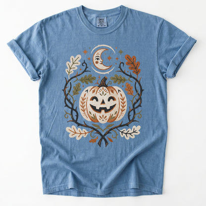 Smiling Pumpkin Vintage Washed T-Shirt