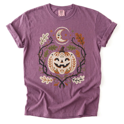 Smiling Pumpkin Vintage Washed T-Shirt