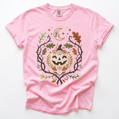 Smiling Pumpkin Vintage Washed T-Shirt