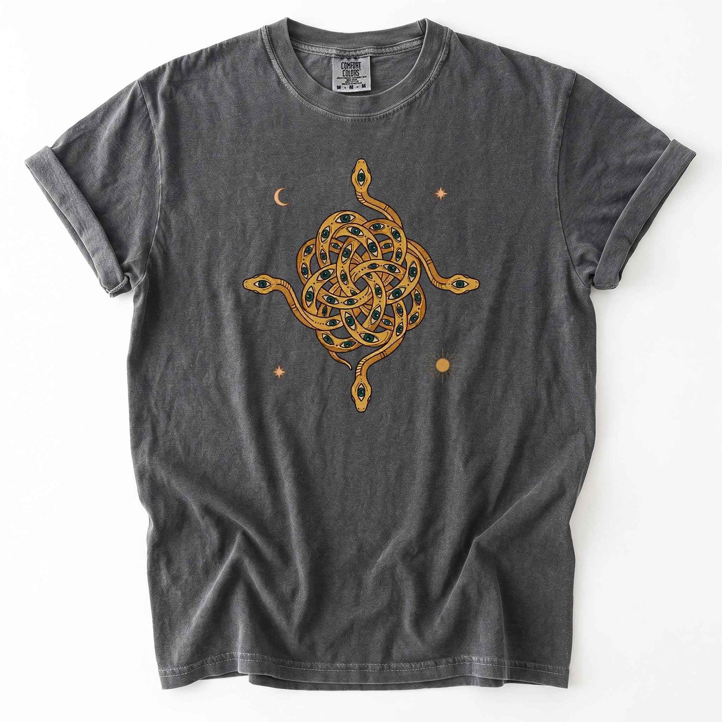 Mystical Intertwined Serpents Heavyweight T-Shirt
