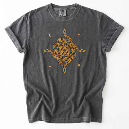 Mystical Intertwined Serpents Heavyweight T-Shirt