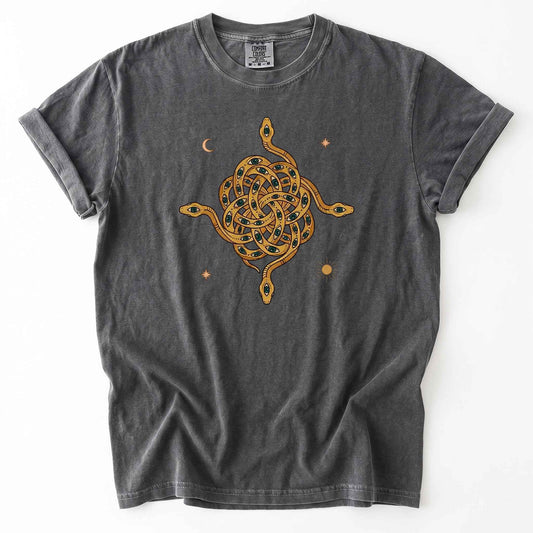 Mystical Intertwined Serpents Heavyweight T-Shirt