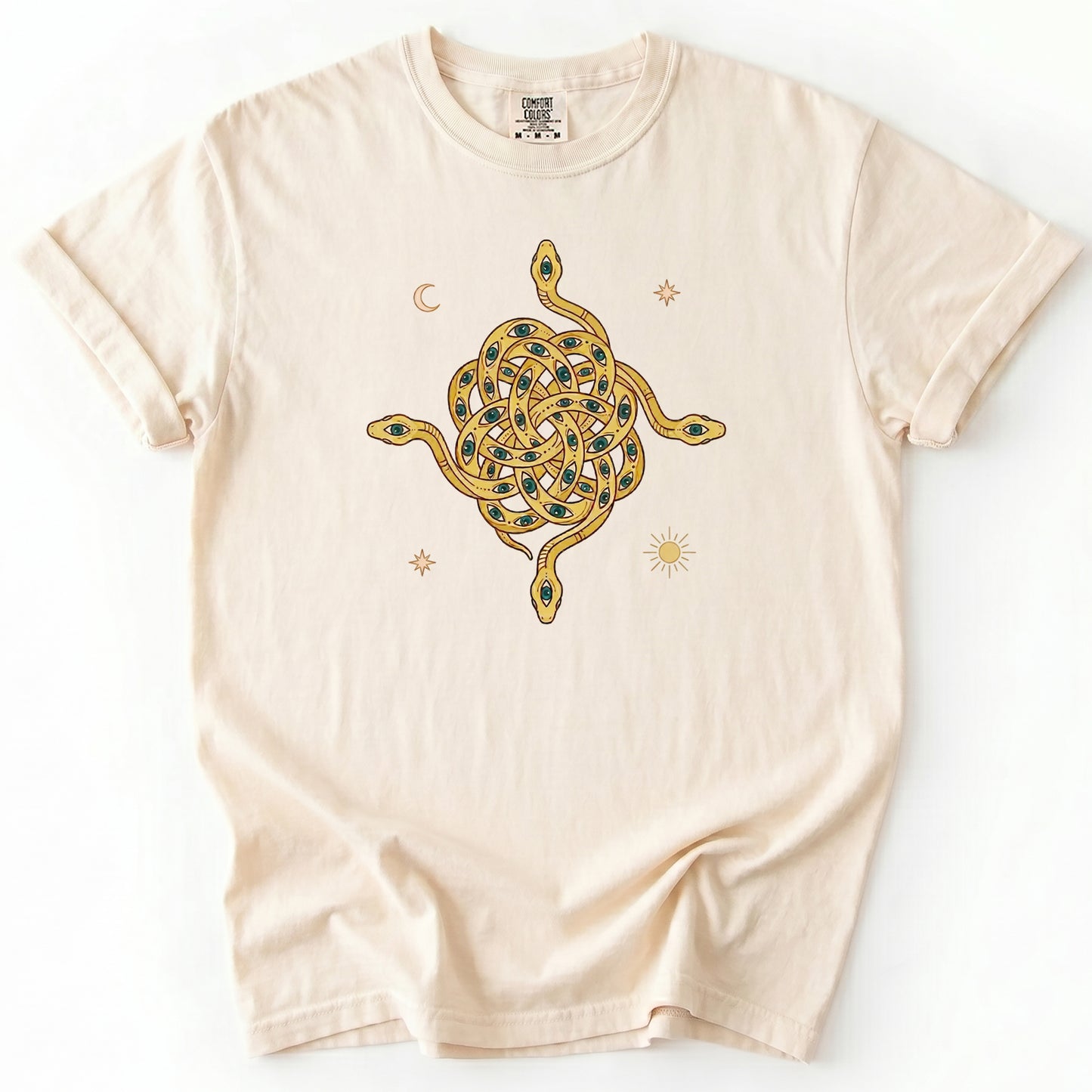 Mystical Intertwined Serpents Heavyweight T-Shirt