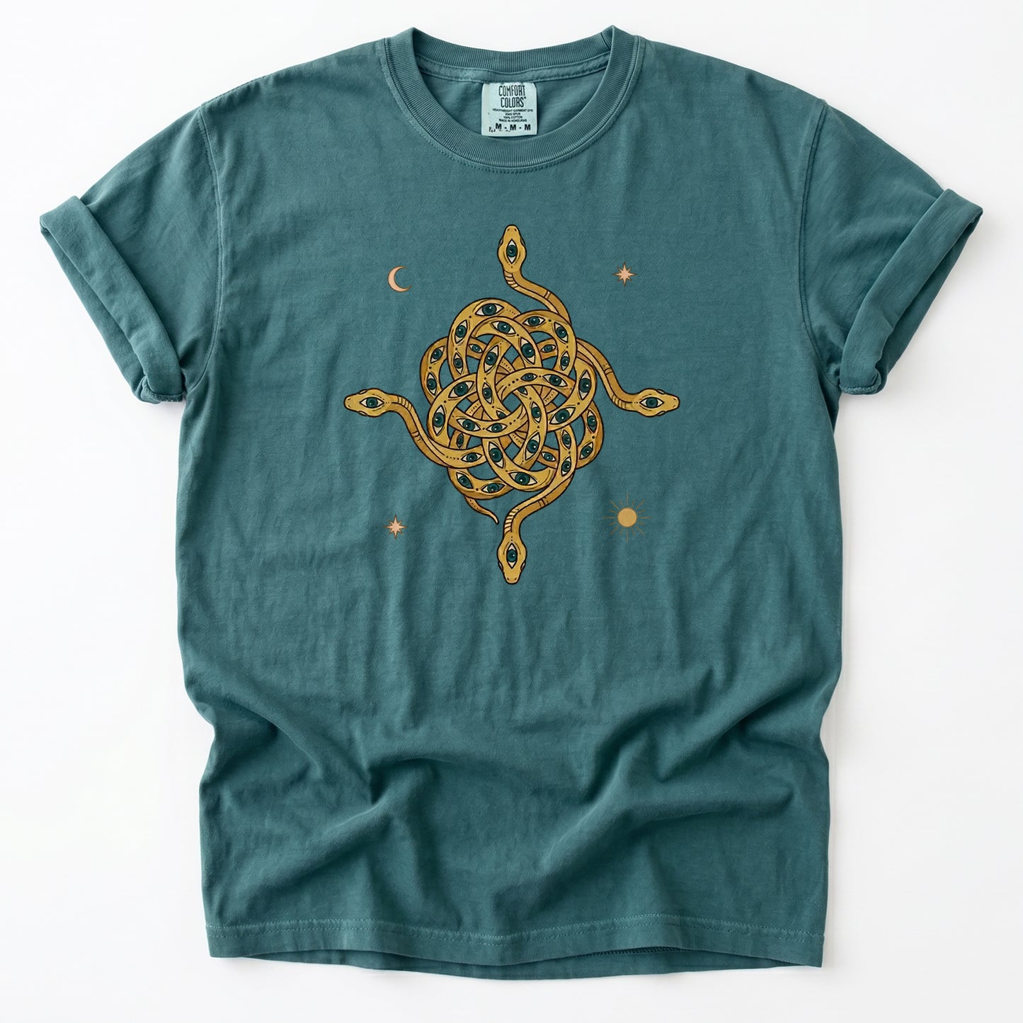 Mystical Intertwined Serpents Heavyweight T-Shirt