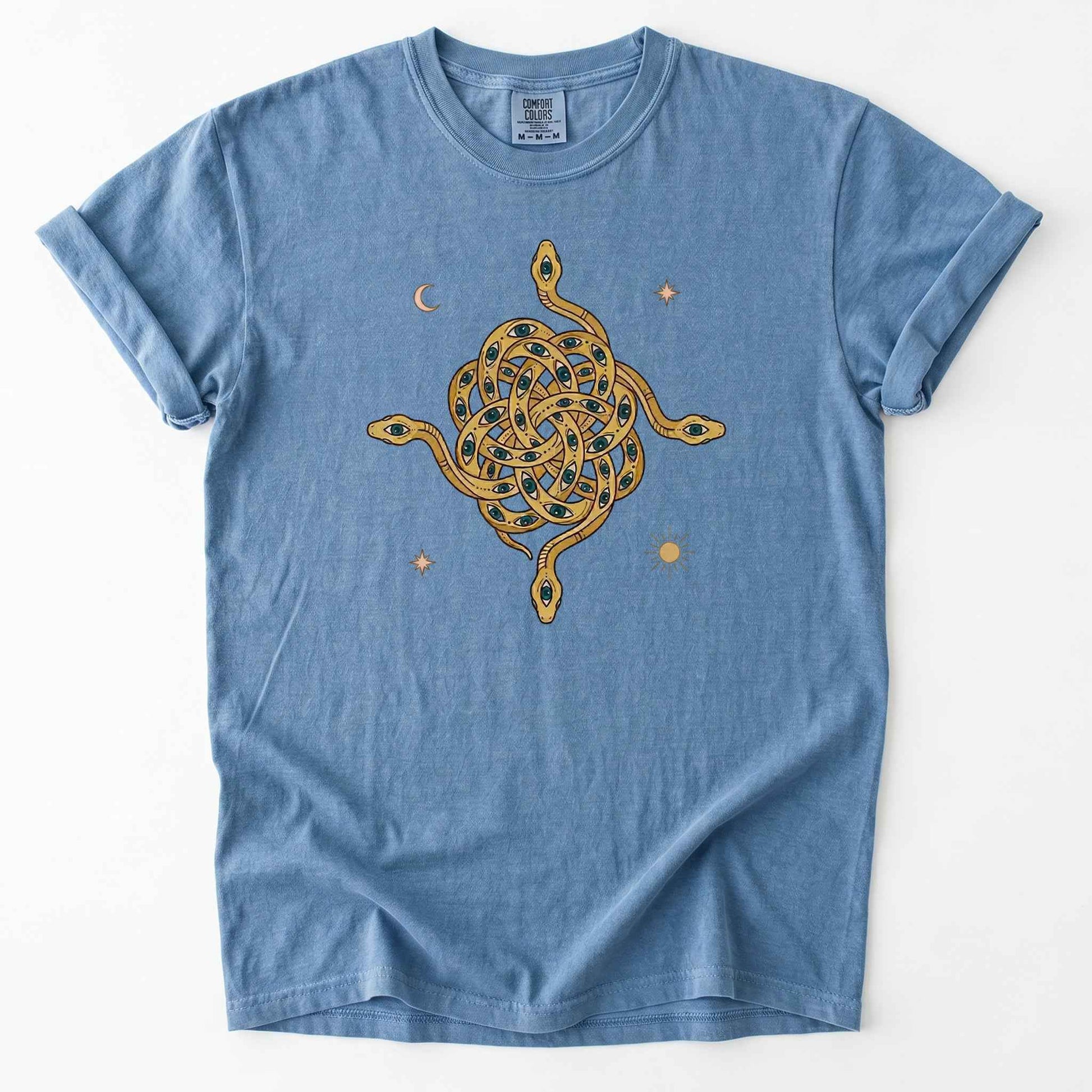 Mystical Intertwined Serpents Heavyweight T-Shirt