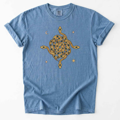 Mystical Intertwined Serpents Heavyweight T-Shirt