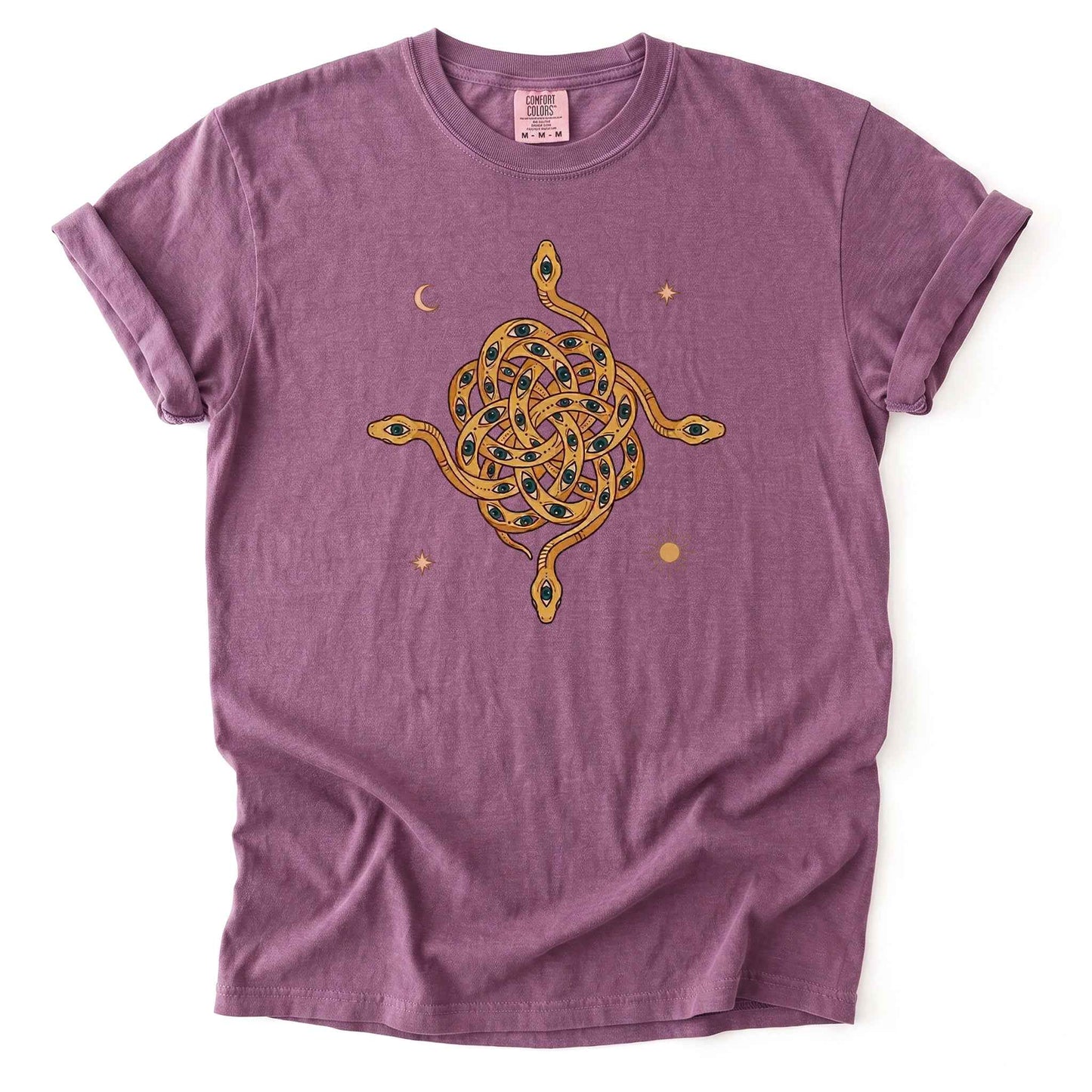 Mystical Intertwined Serpents Heavyweight T-Shirt