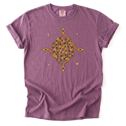 Mystical Intertwined Serpents Heavyweight T-Shirt