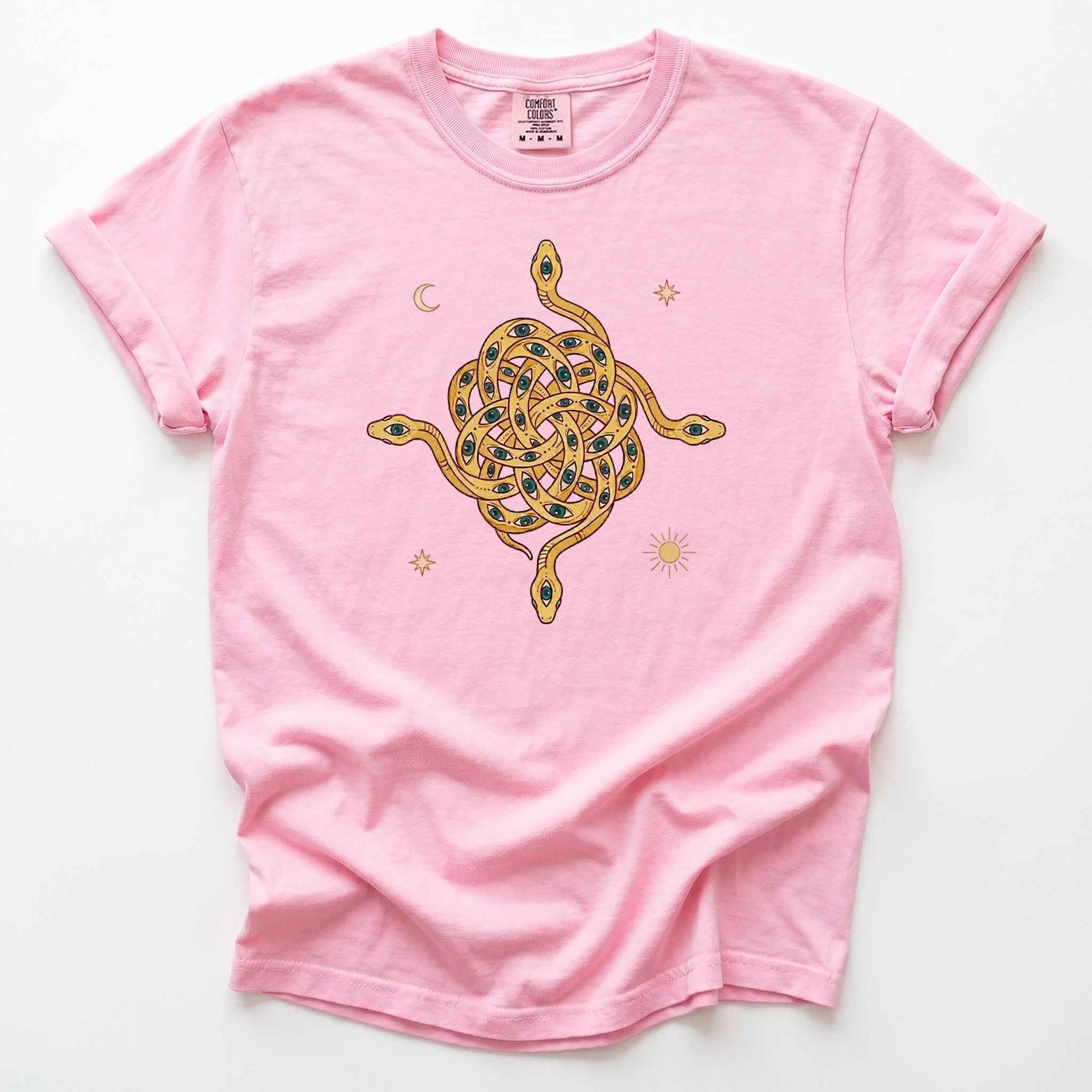 Mystical Intertwined Serpents Heavyweight T-Shirt