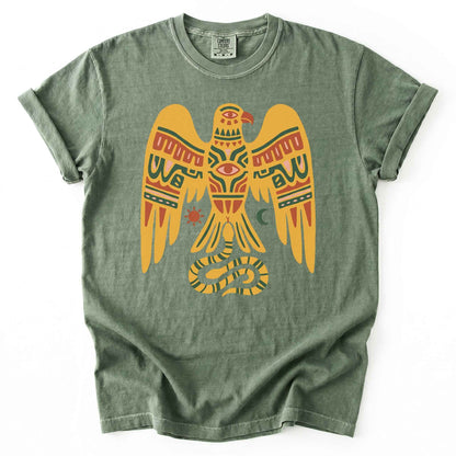 Southwestern Folk Art Eagle Vintage Washed T-Shirt