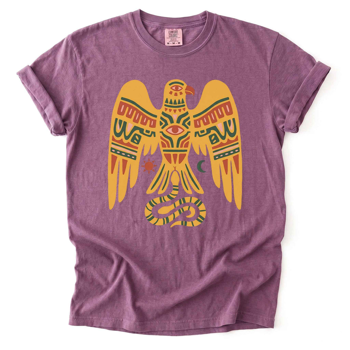 Southwestern Folk Art Eagle Vintage Washed T-Shirt