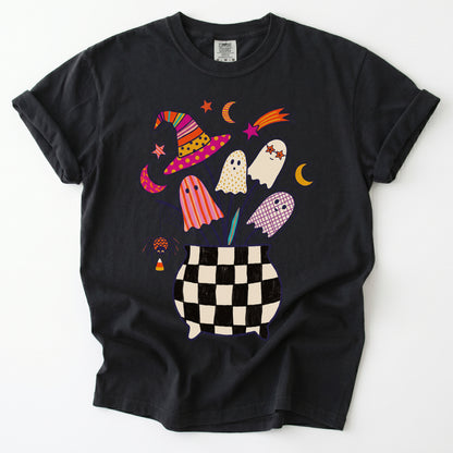 Spooky Ghost Bouquet Vintage Washed T-Shirt