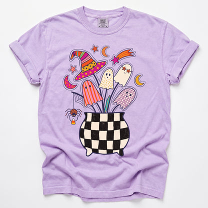 Spooky Ghost Bouquet Vintage Washed T-Shirt