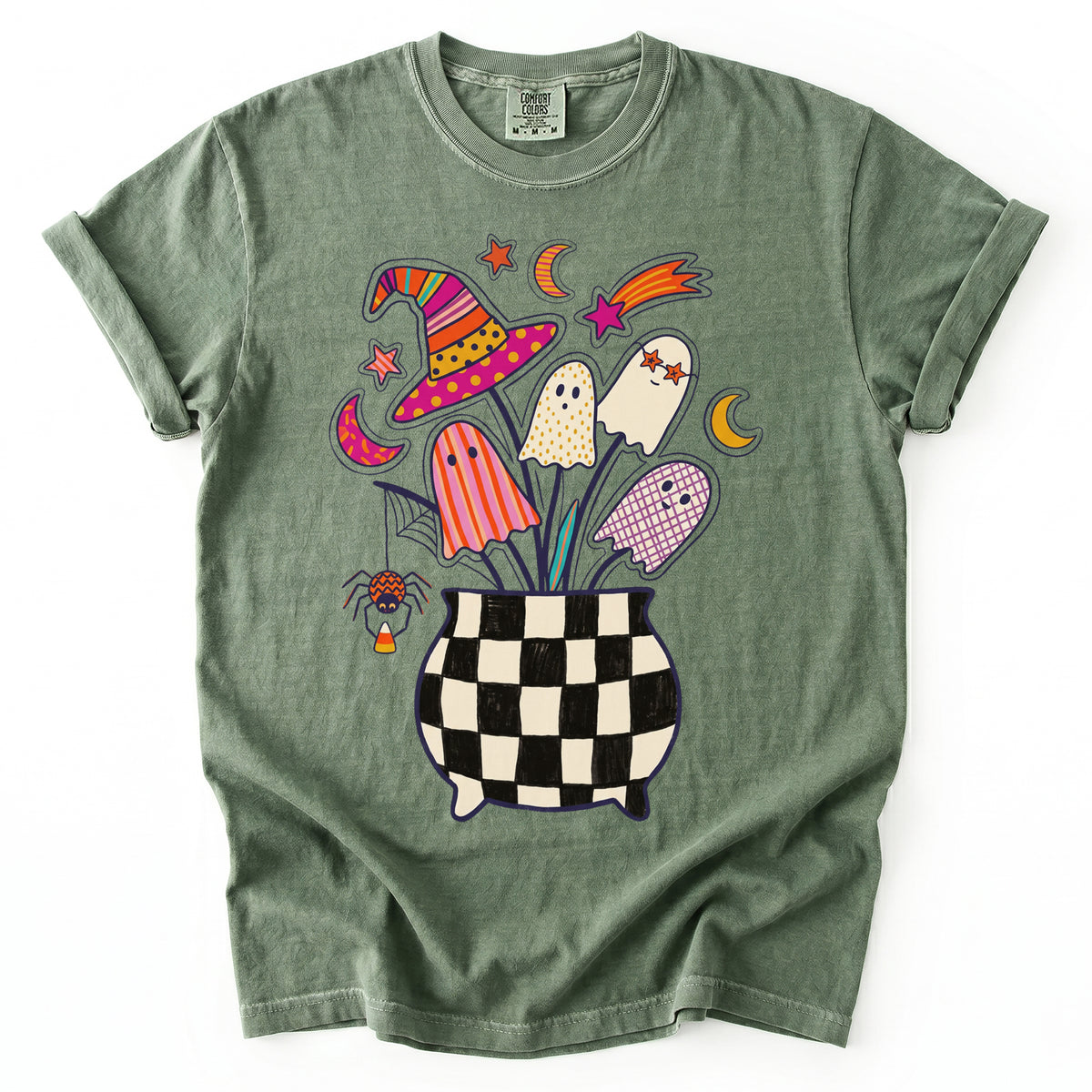Spooky Ghost Bouquet Vintage Washed T-Shirt
