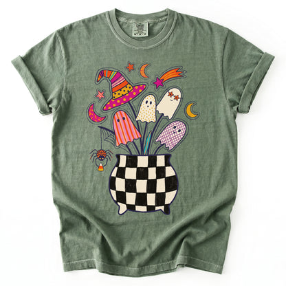 Spooky Ghost Bouquet Vintage Washed T-Shirt