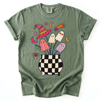Spooky Ghost Bouquet Vintage Washed T-Shirt