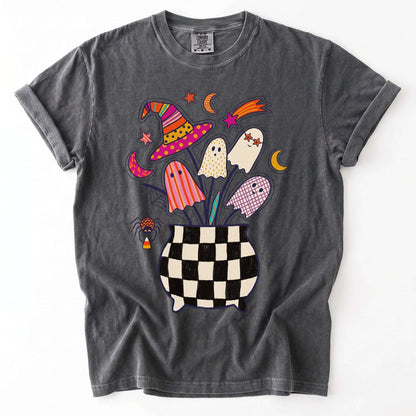 Spooky Ghost Bouquet Vintage Washed T-Shirt
