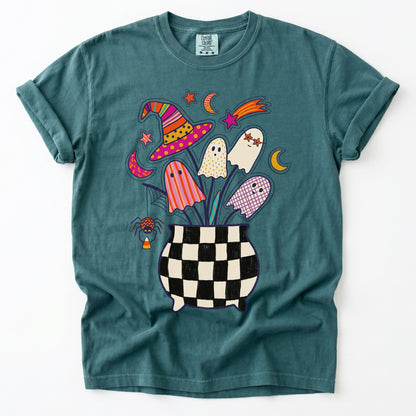 Spooky Ghost Bouquet Vintage Washed T-Shirt