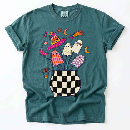 Spooky Ghost Bouquet Vintage Washed T-Shirt