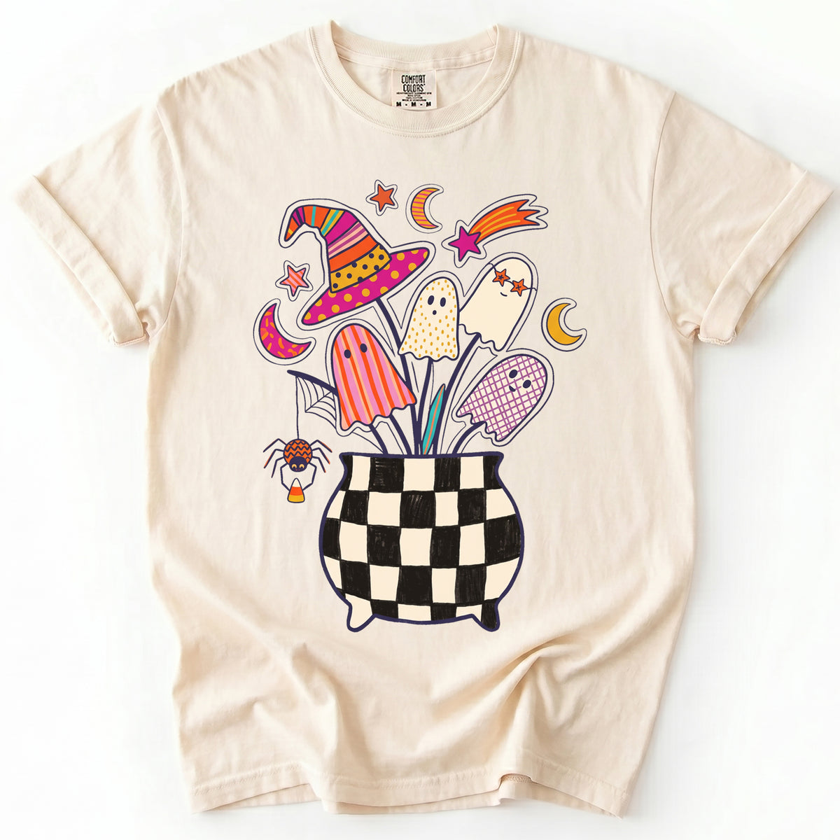 Spooky Ghost Bouquet Vintage Washed T-Shirt