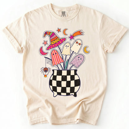 Spooky Ghost Bouquet Vintage Washed T-Shirt
