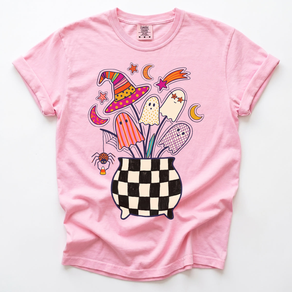 Spooky Ghost Bouquet Vintage Washed T-Shirt