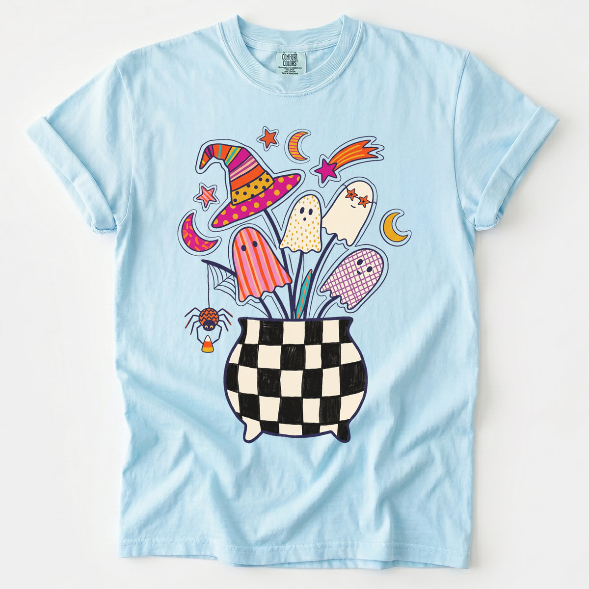 Spooky Ghost Bouquet Vintage Washed T-Shirt