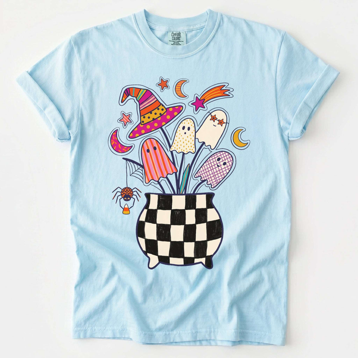 Spooky Ghost Bouquet Vintage Washed T-Shirt