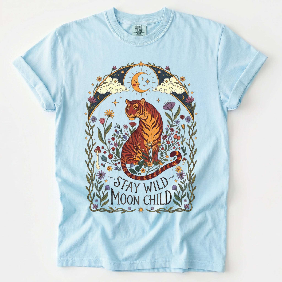 Stay Wild Moon Child Tiger Vintage Washed T-Shirt