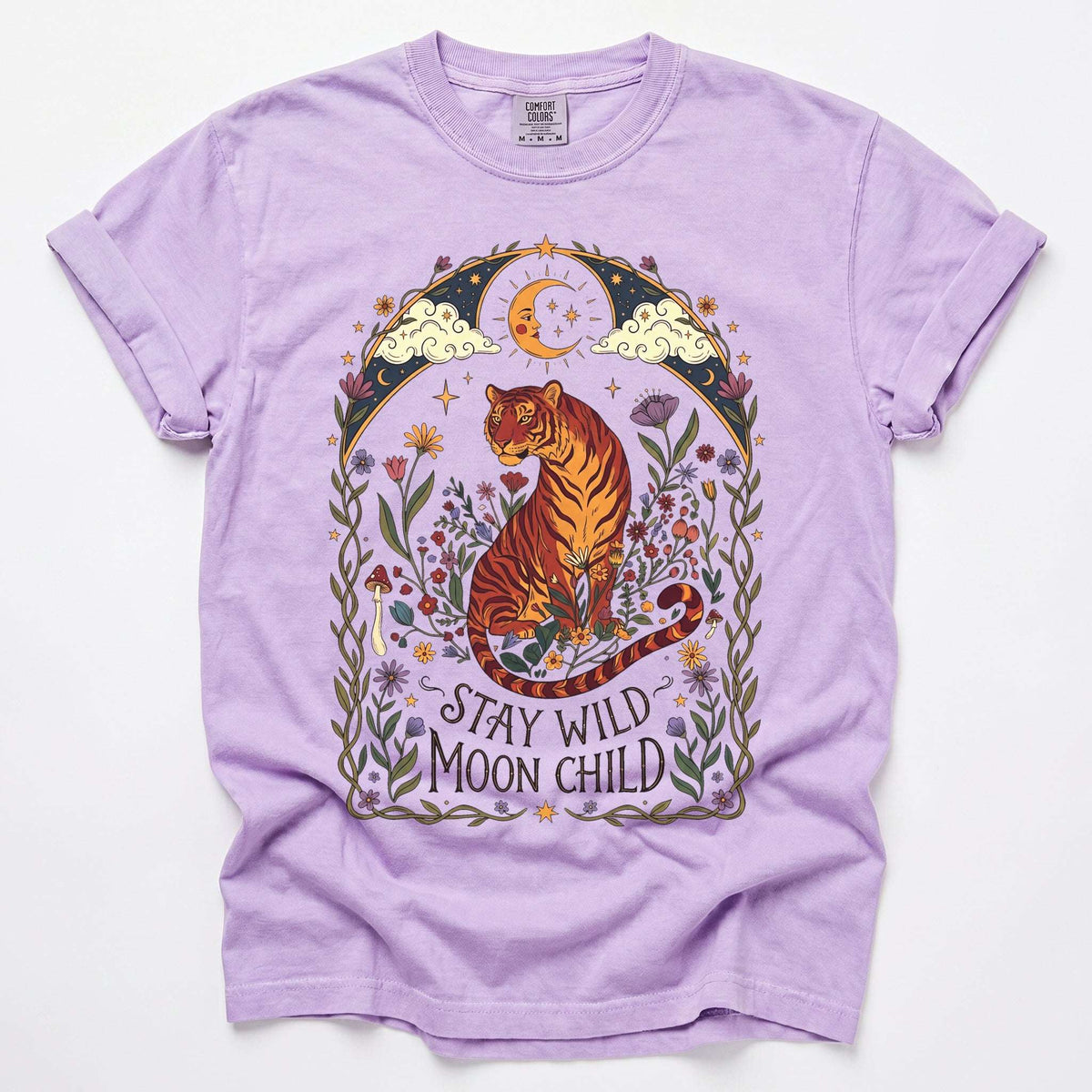 Stay Wild Moon Child Tiger Vintage Washed T-Shirt