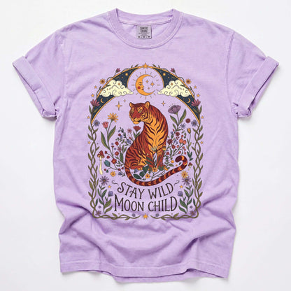Stay Wild Moon Child Tiger Vintage Washed T-Shirt