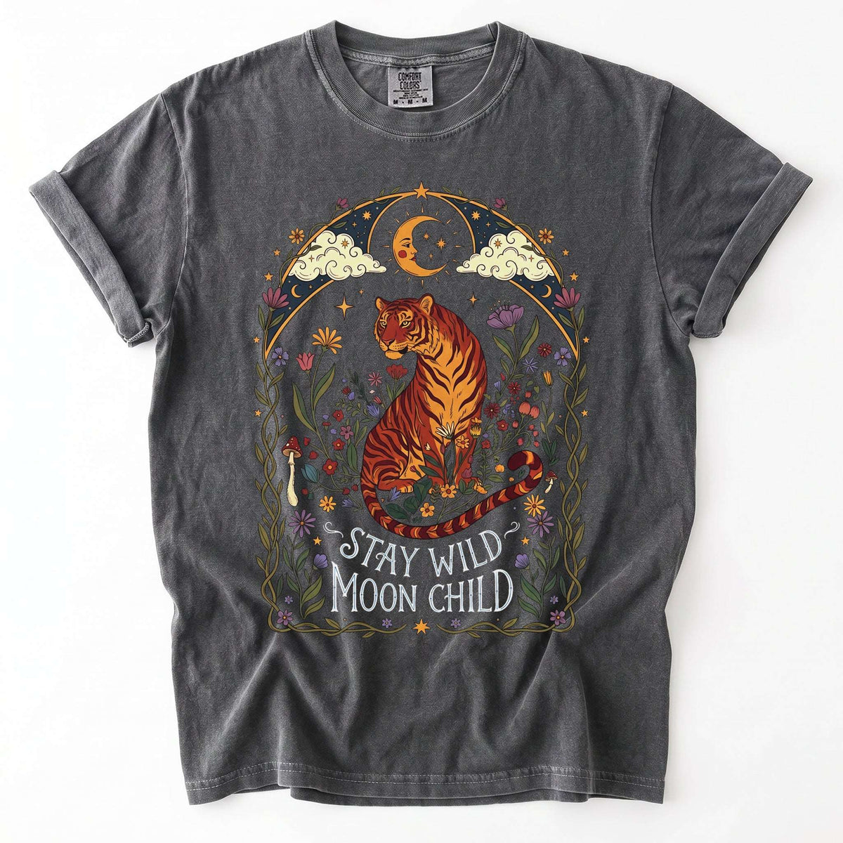 Stay Wild Moon Child Tiger Vintage Washed T-Shirt