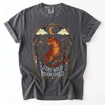 Stay Wild Moon Child Tiger Vintage Washed T-Shirt