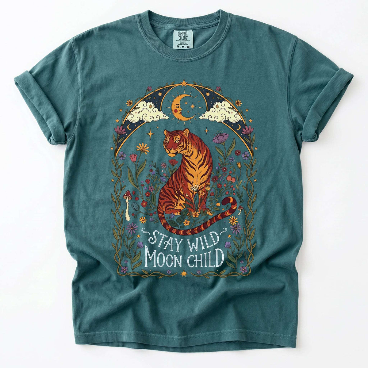 Stay Wild Moon Child Tiger Vintage Washed T-Shirt