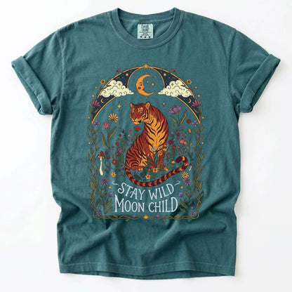 Stay Wild Moon Child Tiger Vintage Washed T-Shirt