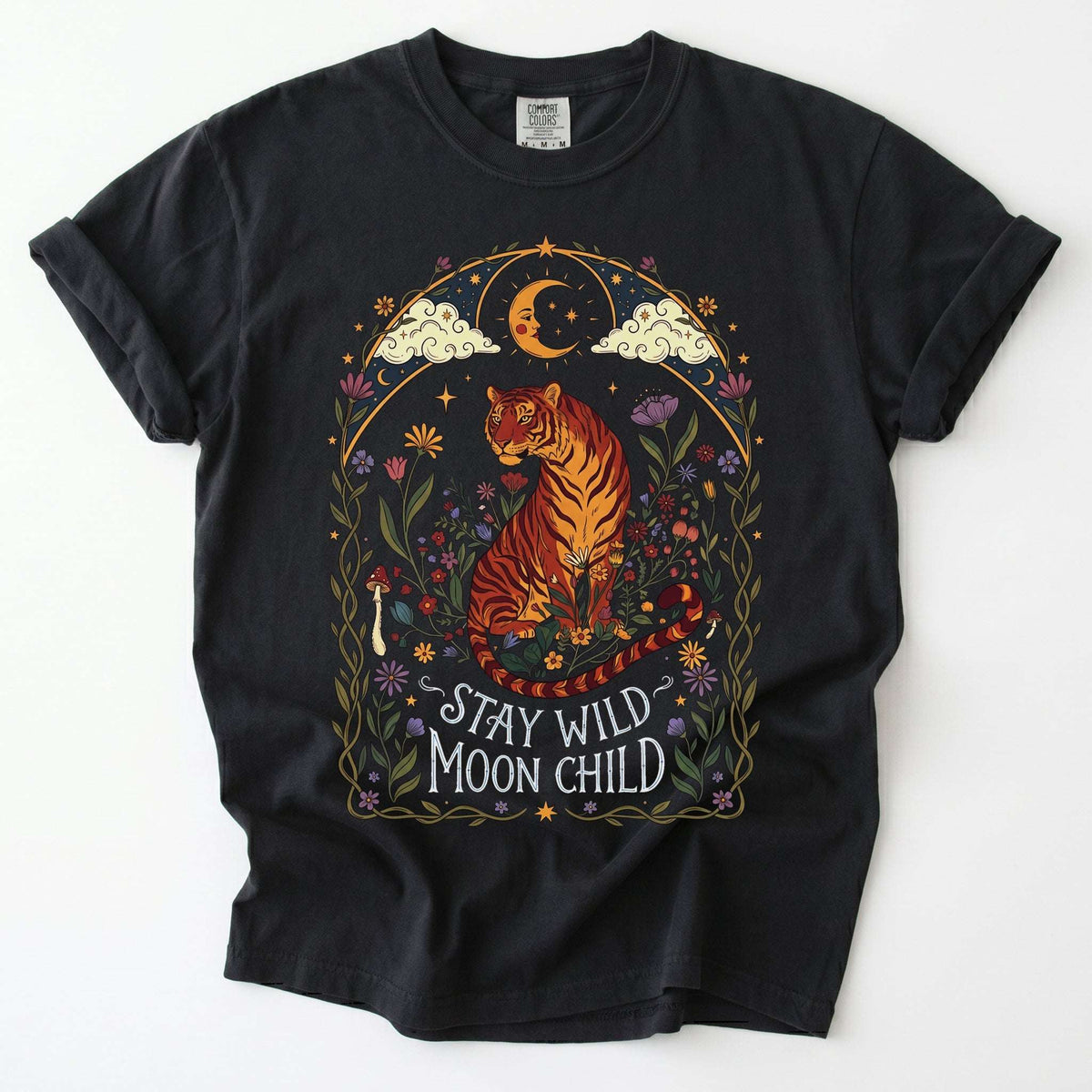 Stay Wild Moon Child Tiger Vintage Washed T-Shirt