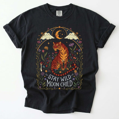 Stay Wild Moon Child Tiger Vintage Washed T-Shirt