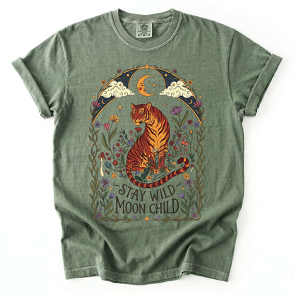 Stay Wild Moon Child Tiger Vintage Washed T-Shirt